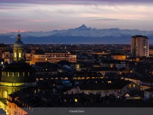 vue sur turin et le mont viso